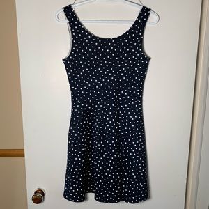 Navy Blue and White Polka Dot Dress - H&M
